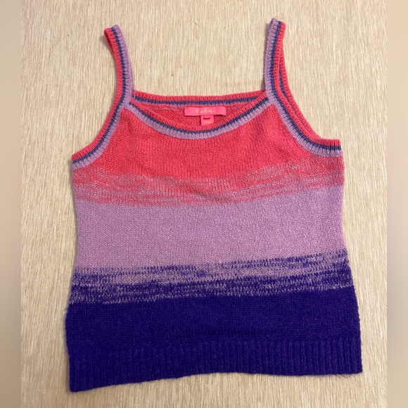 Lilly Pulitzer Bohemian Marled Ombré Tank Cabochon Purple Tessalyn Sweater Small - Picture 8 of 8